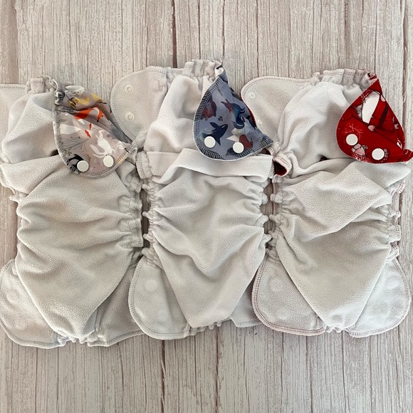 Size 1 AppleCheeks Apple Cheeks Cloth Diaper Covers Fit 7 - 20 Pounds - Lot 1 - Picture 2 of 5